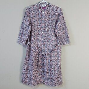 Aigle Classic Liberty London Shirt Dress Balloon Sleeves Business Office Summer